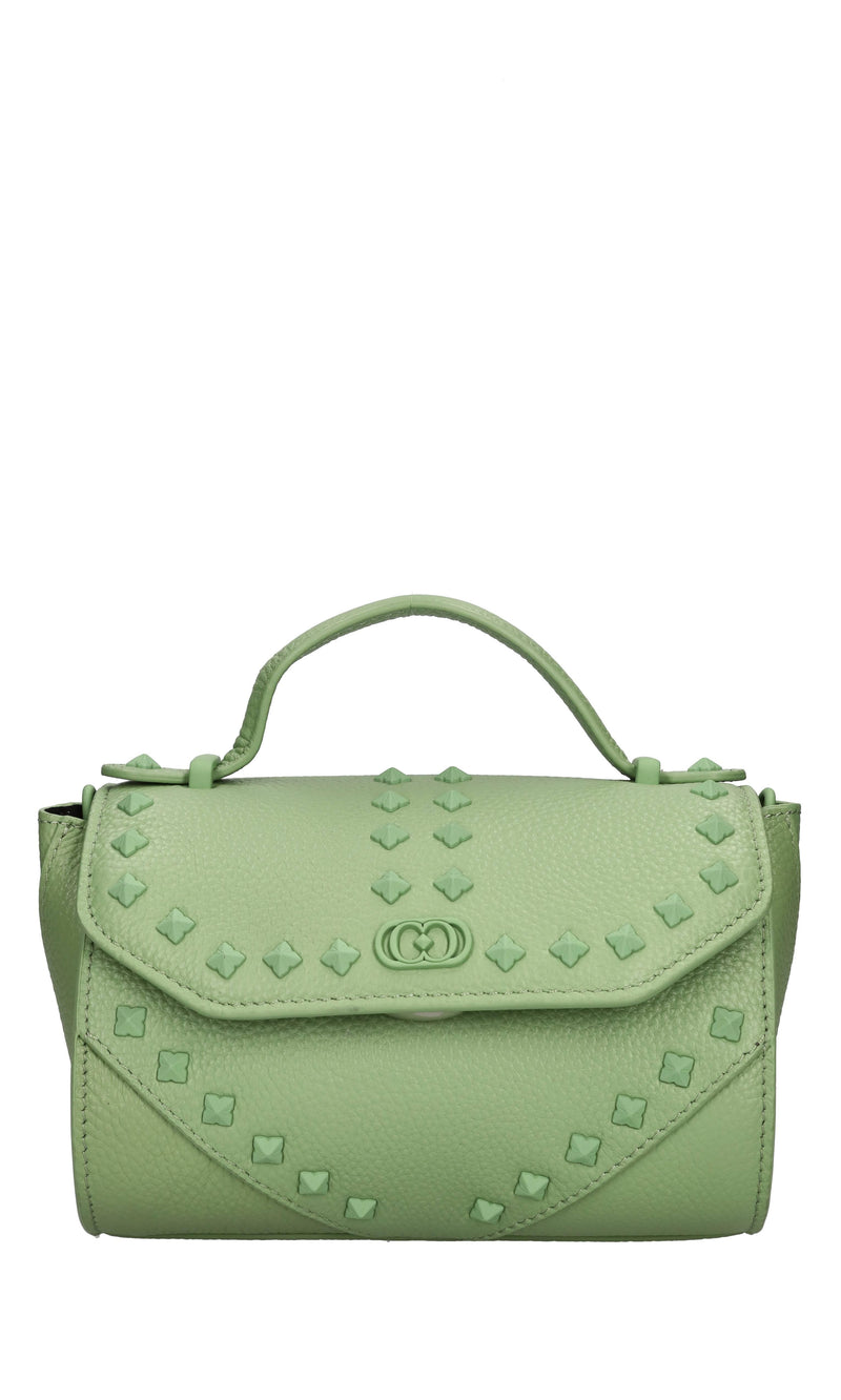 Borsa mini Frivolous in pelle e borchie. 