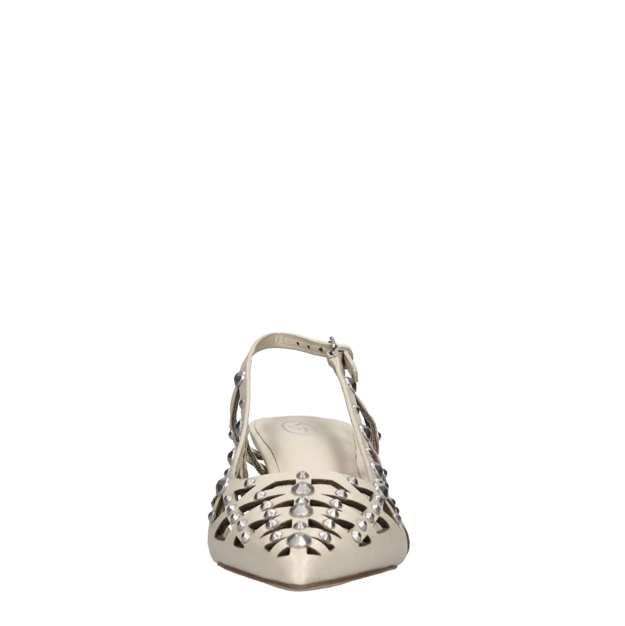 Décolléte slingback  in pelle 