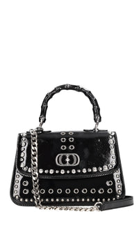 Borsa in pelle e borchie 
