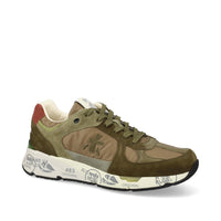 Sneakers in camoscio pelle e tessuto 