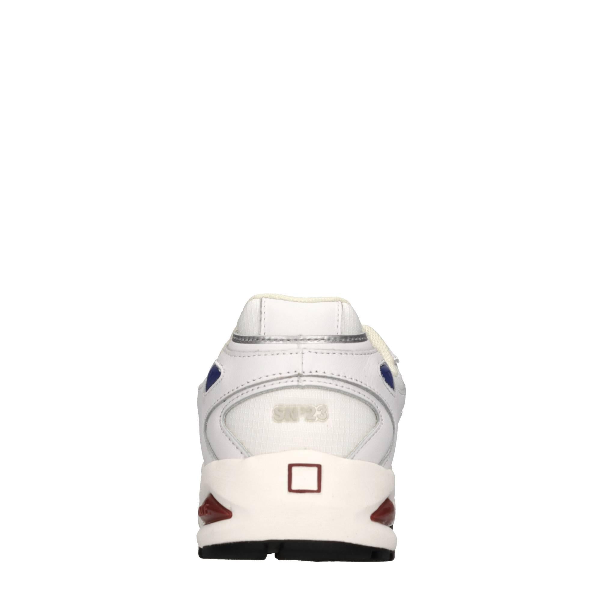 Sneakers in pelle e tessuto 
