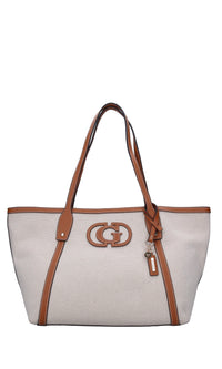 Borsa in tessuto ed ecopelle 