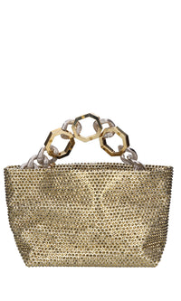 Borsa Jessye in tessuto e strass 