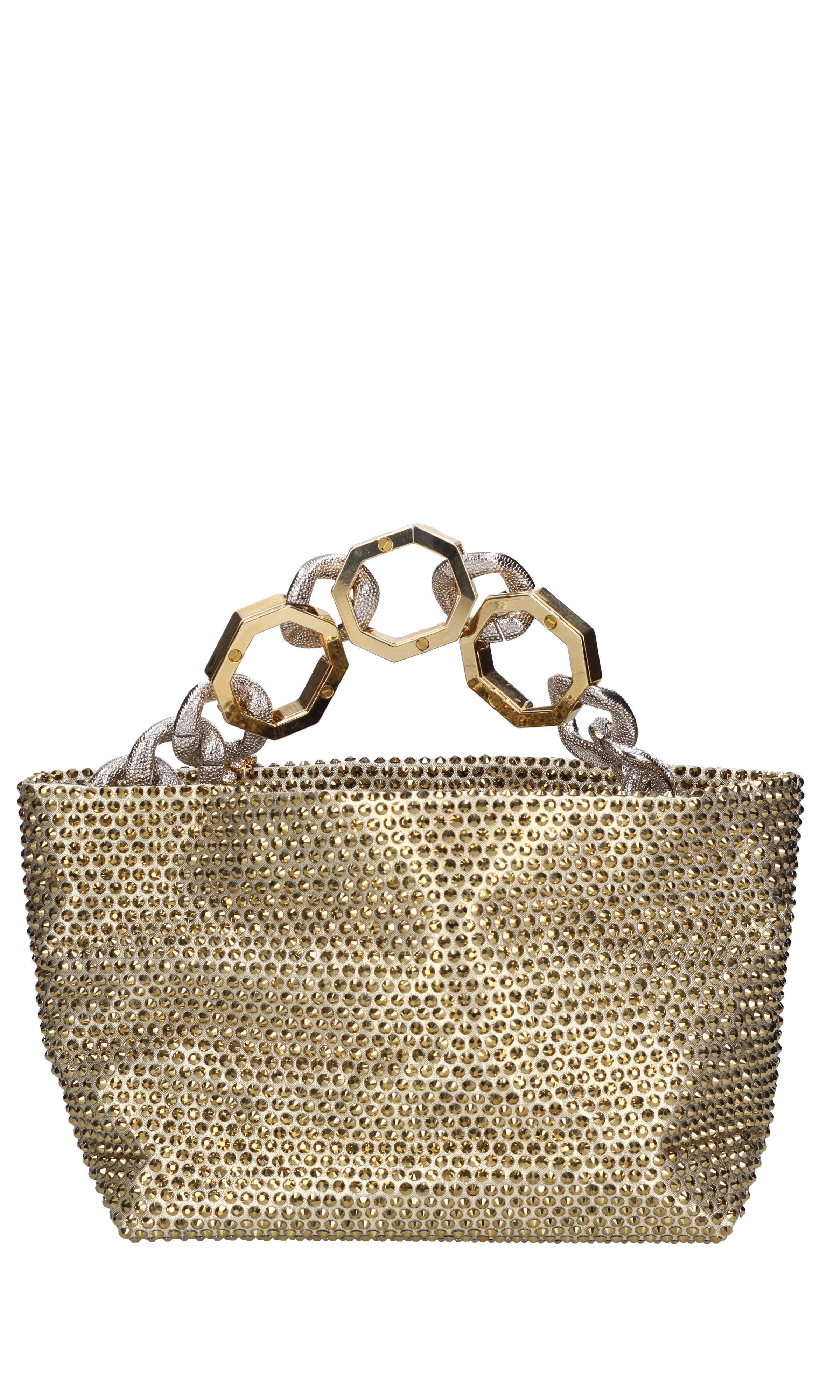 Borsa Jessye in tessuto e strass 