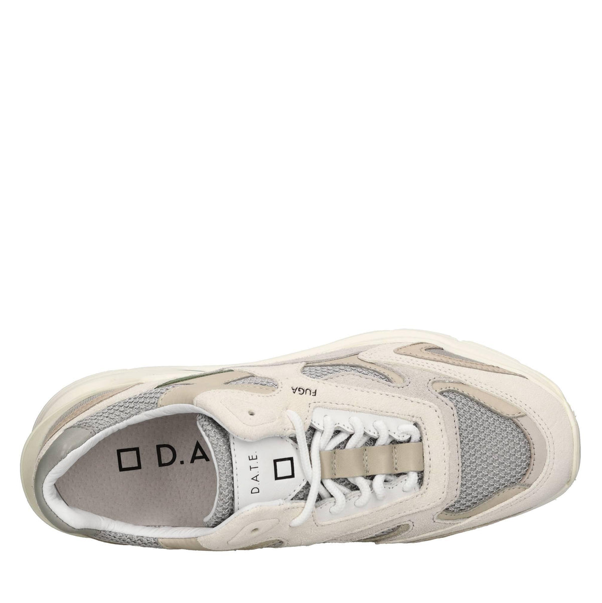 Sneakers in pelle, tessuto e camoscio 