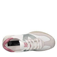Sneakers in camoscio ecopelle e tessuto 