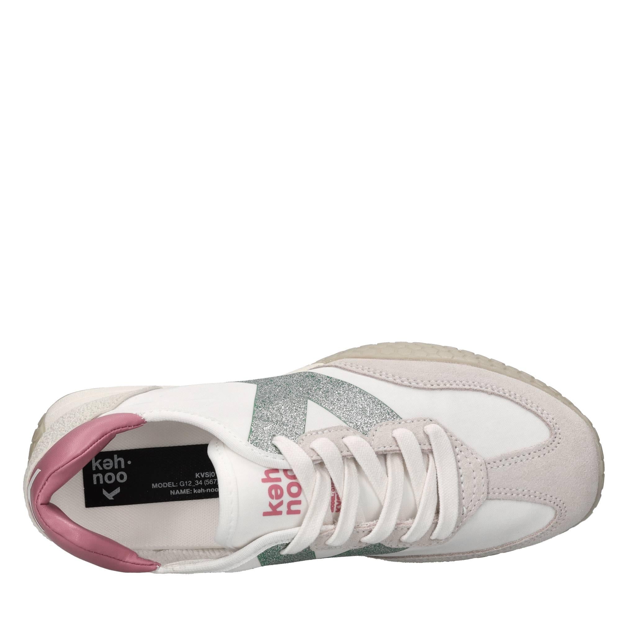 Sneakers in camoscio ecopelle e tessuto 