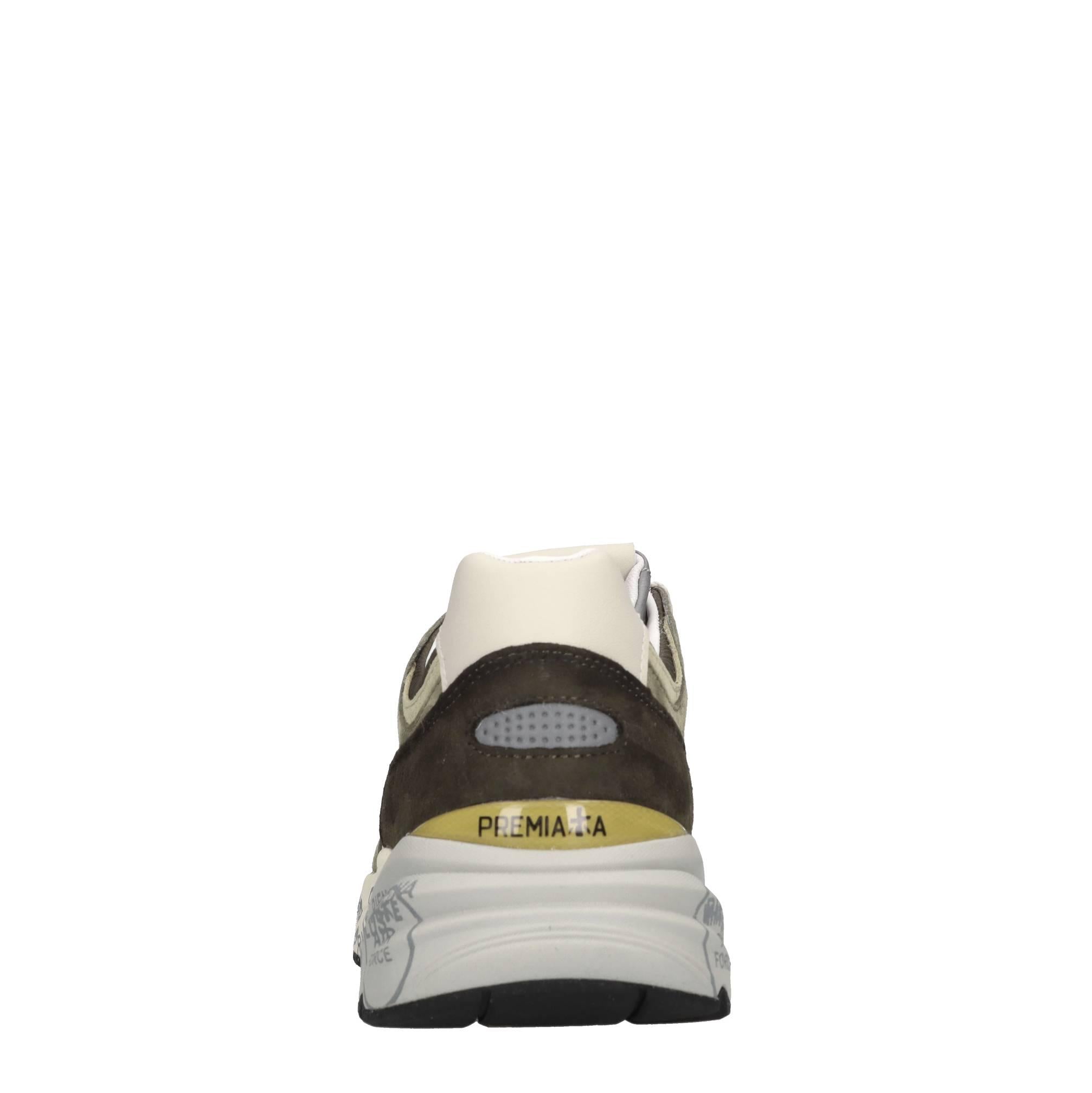 Sneakers in pelle ecopelle e tessuto 