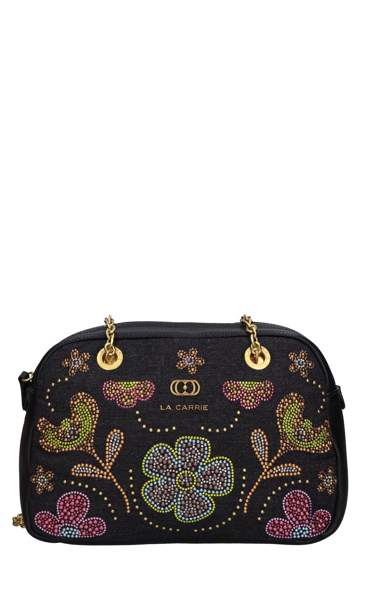 Borsa ROSES in tessuto ed ecopelle 