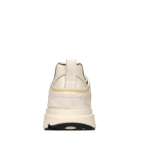 Sneakers in pelle e tessuto 