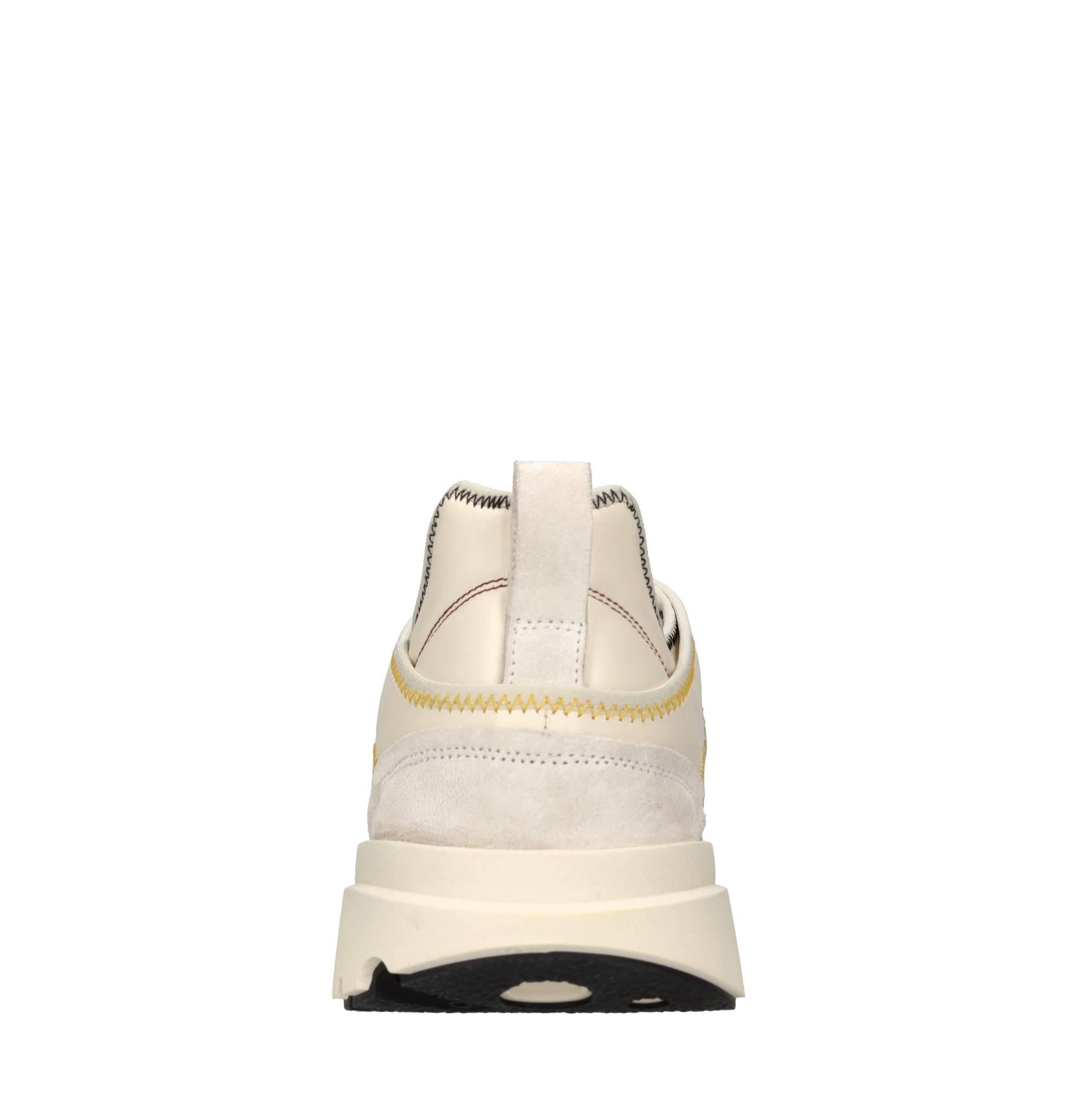 Sneakers in pelle e tessuto 