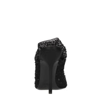 Décolleté slingback in tulle e strass 