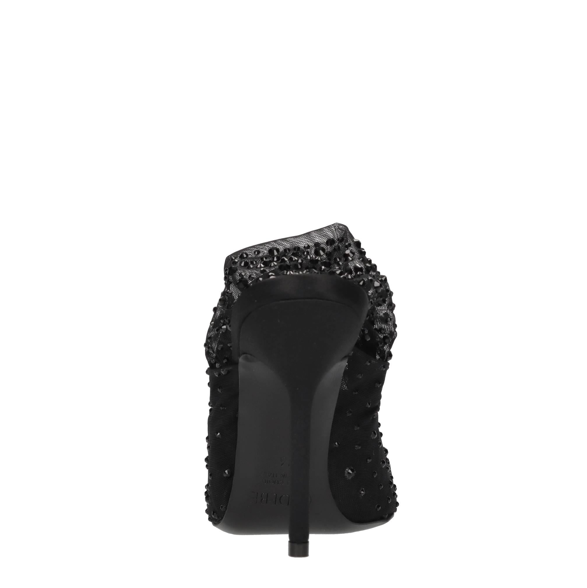 Décolleté slingback in tulle e strass 