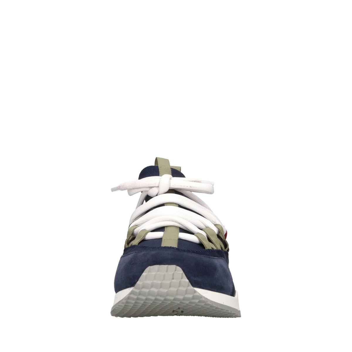 Sneakers in pelle e tessuto 