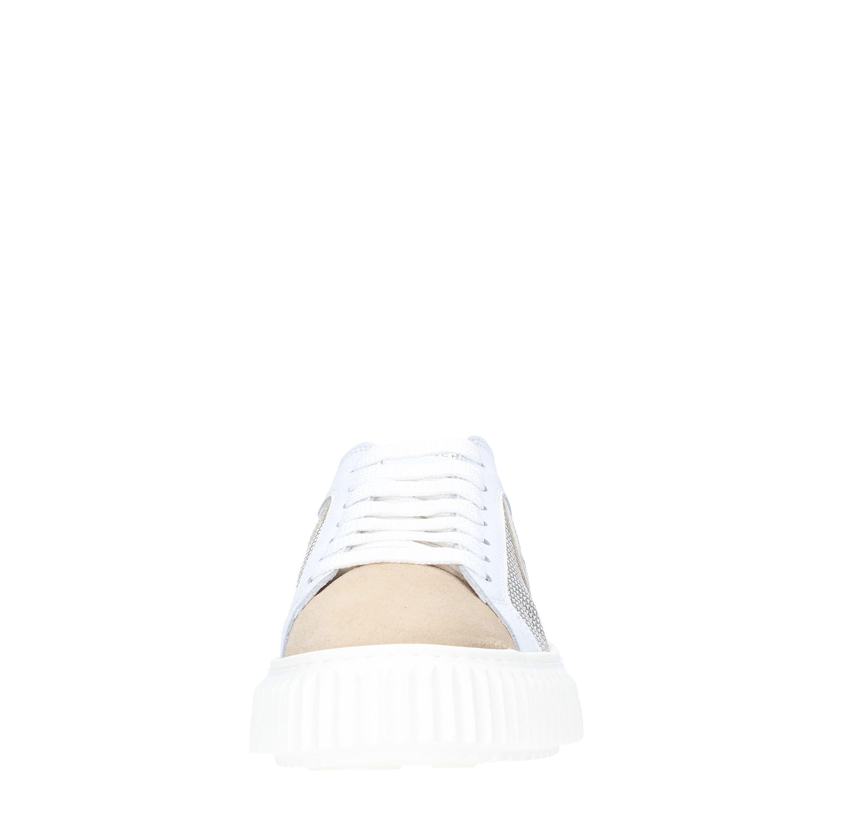 Sneakers in camoscio pelle e tessuto 
