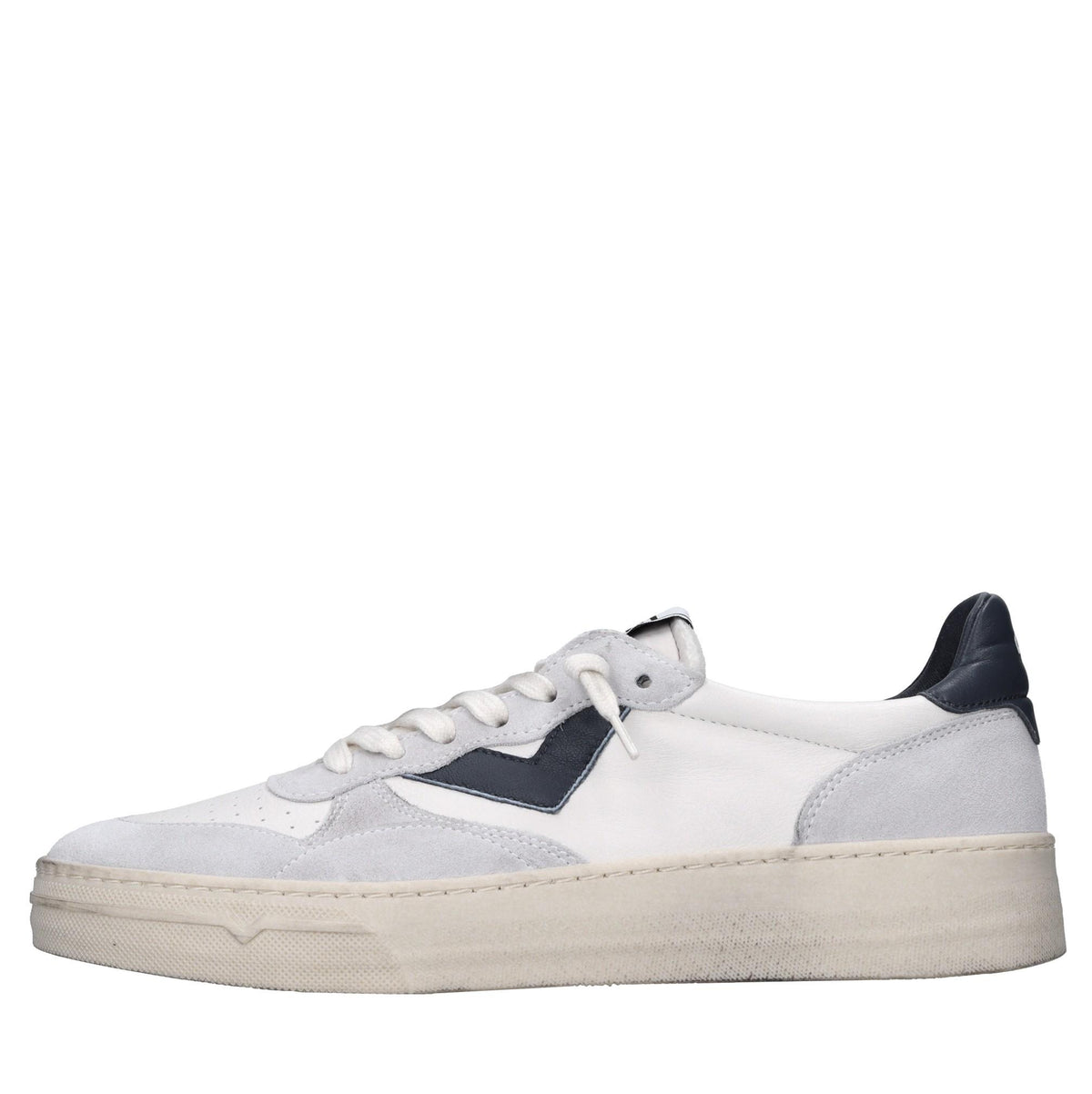 Sneakers in pelle e tessuto 