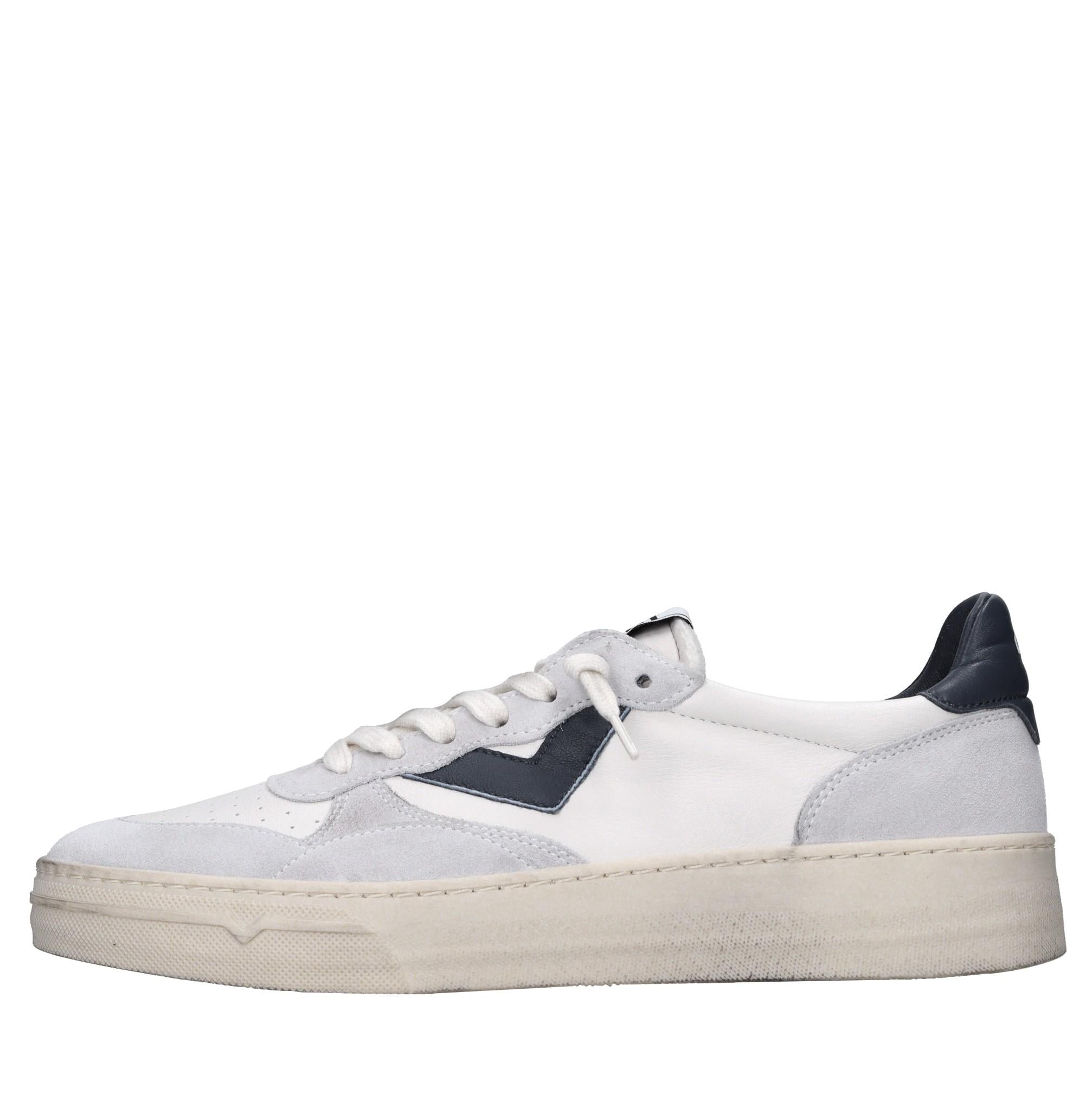 Sneakers in pelle e tessuto 