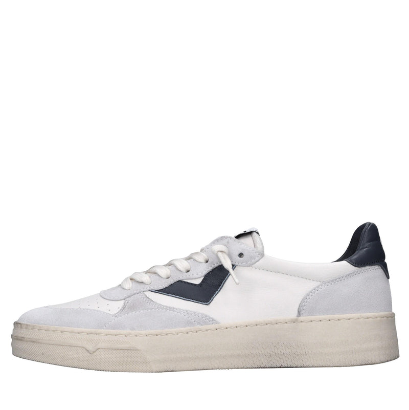 Sneakers in pelle e tessuto 