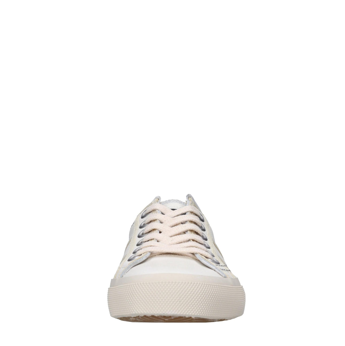 Sneakers in pelle e tessuto 