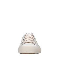 Sneakers in pelle e tessuto 