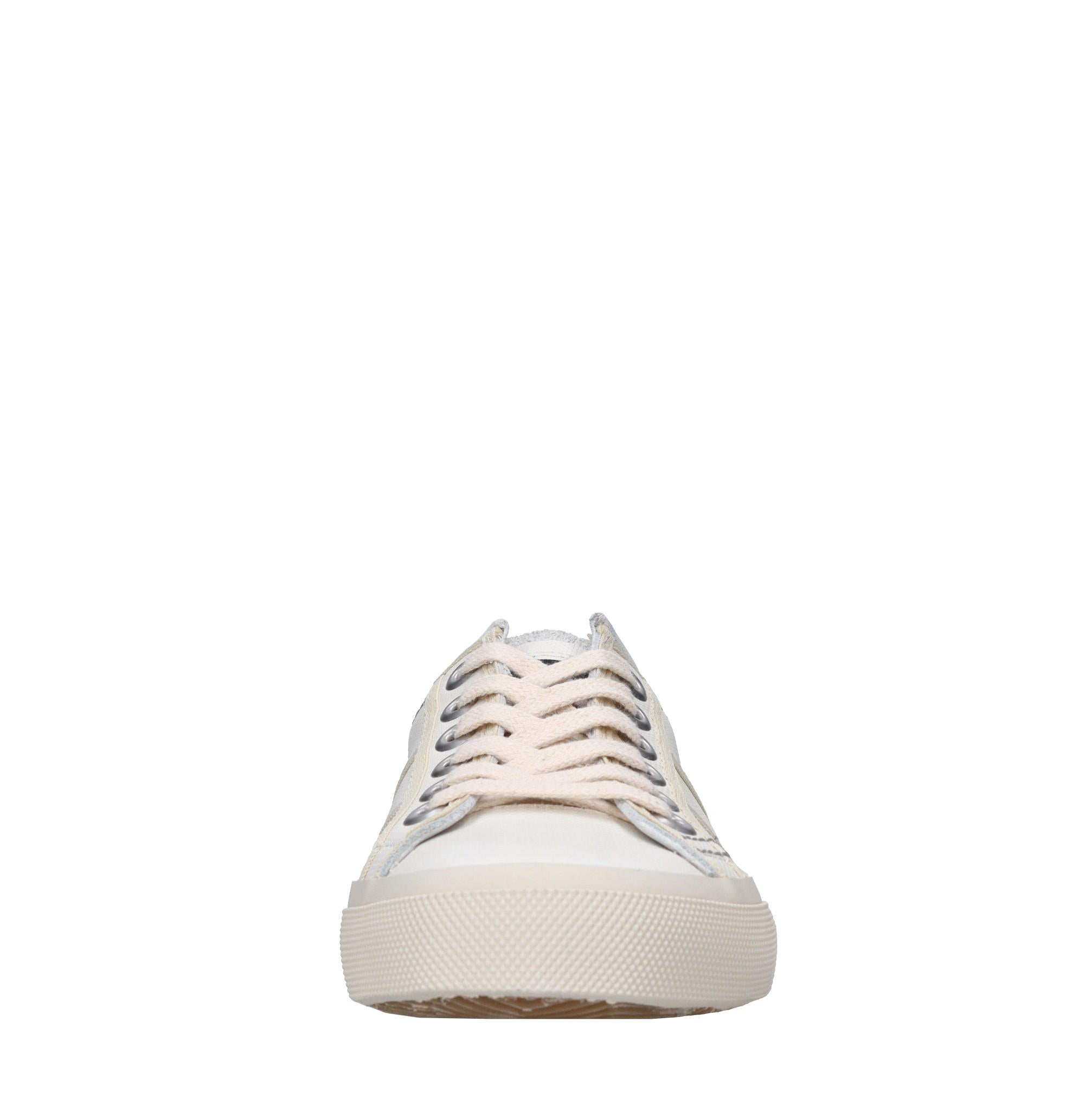 Sneakers in pelle e tessuto 