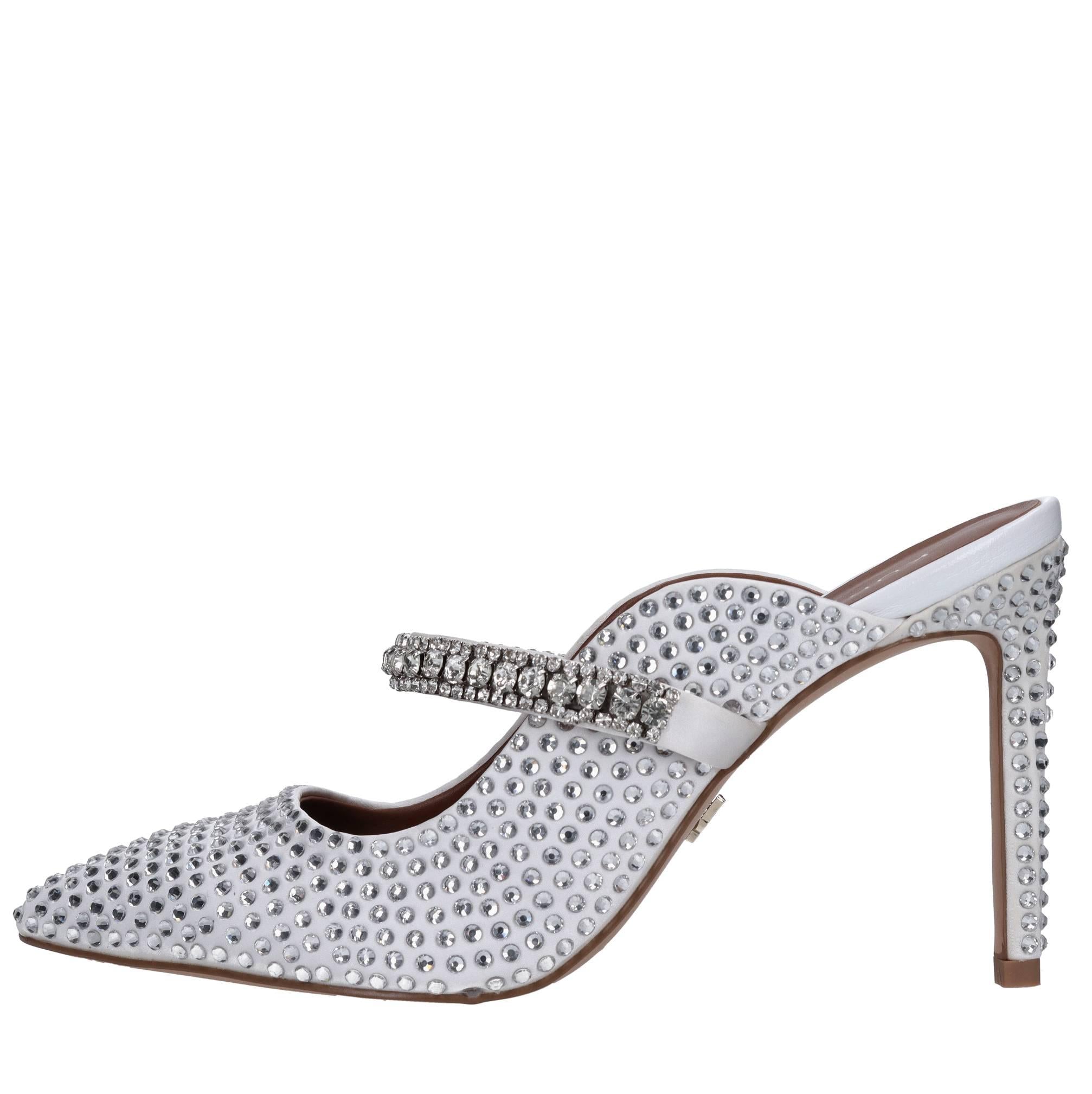 Sabot in raso e strass 