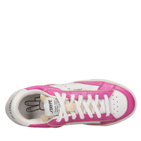 Sneakers in pelle e tessuto 