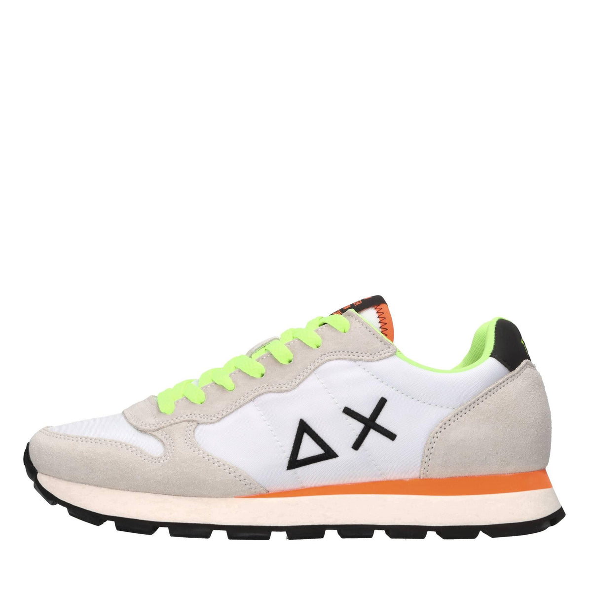 Sneakers in pelle ecopelle e tessuto 