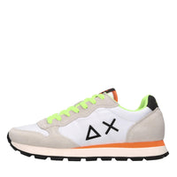 Sneakers in pelle ecopelle e tessuto 