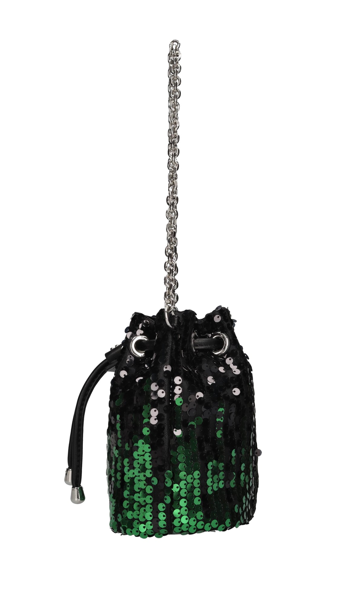 Borsa in ecopelle tessuto e paillettes 