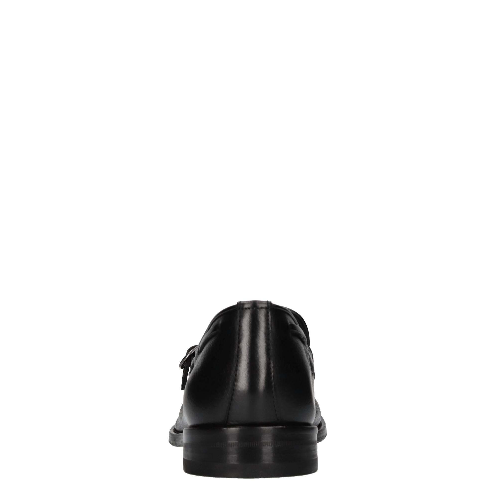 Mocassini doppia fibbia in pelle 