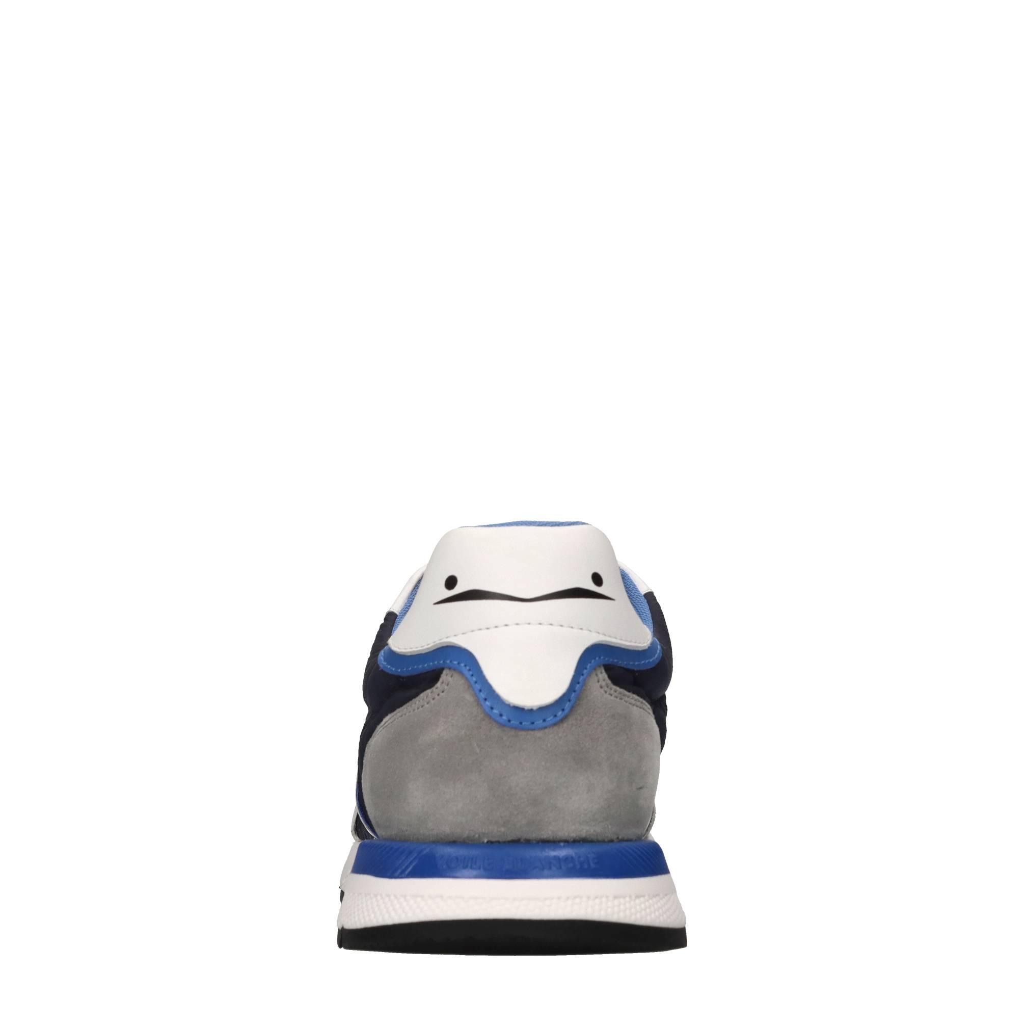 Sneakers in pelle e tessuto 