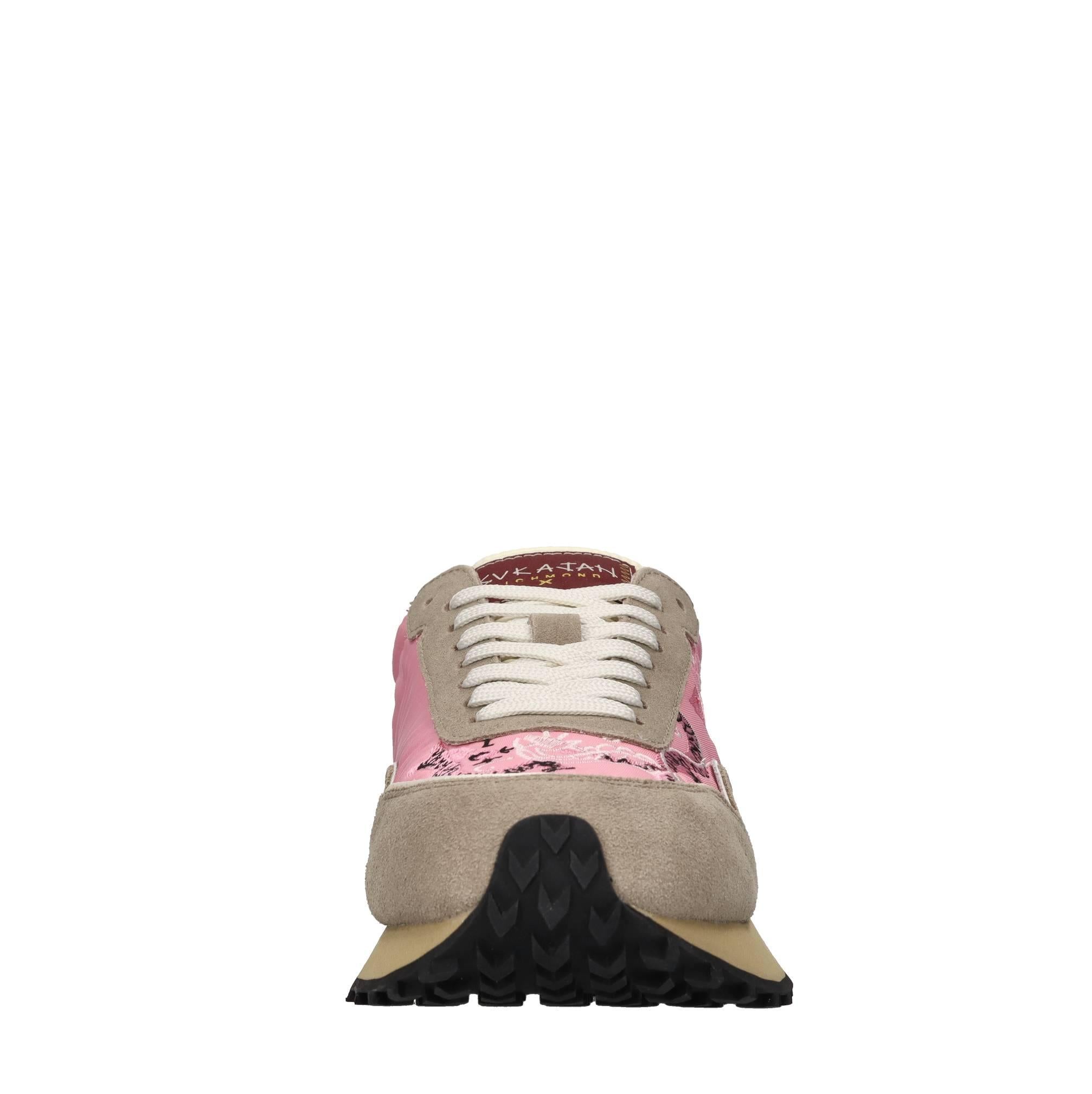 Sneakers in tessuto e camoscio 
