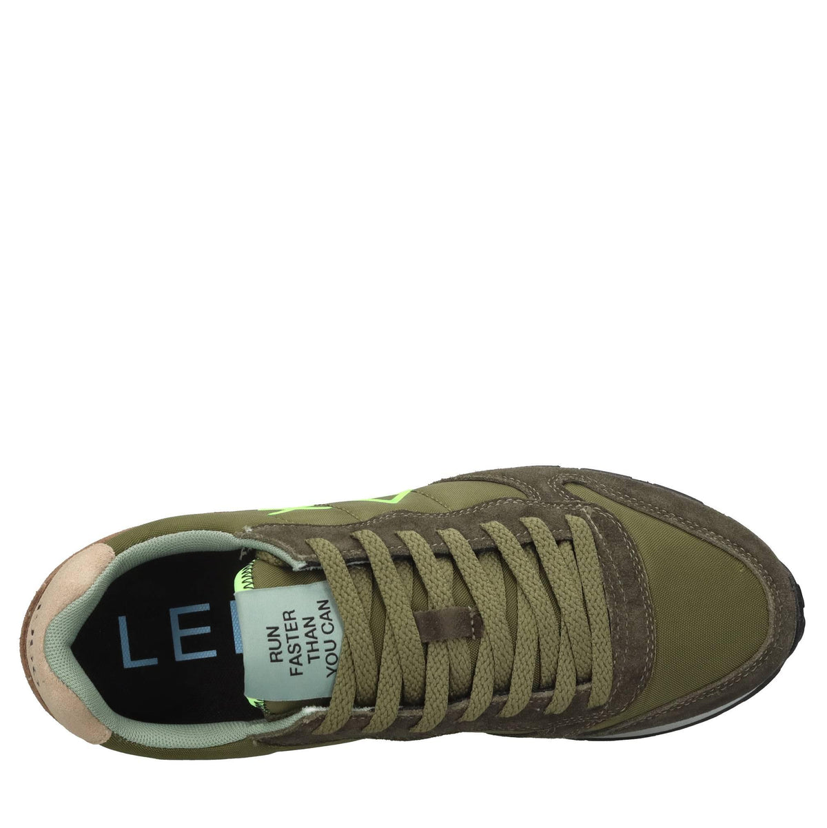 Sneakers in camoscio e tessuto 