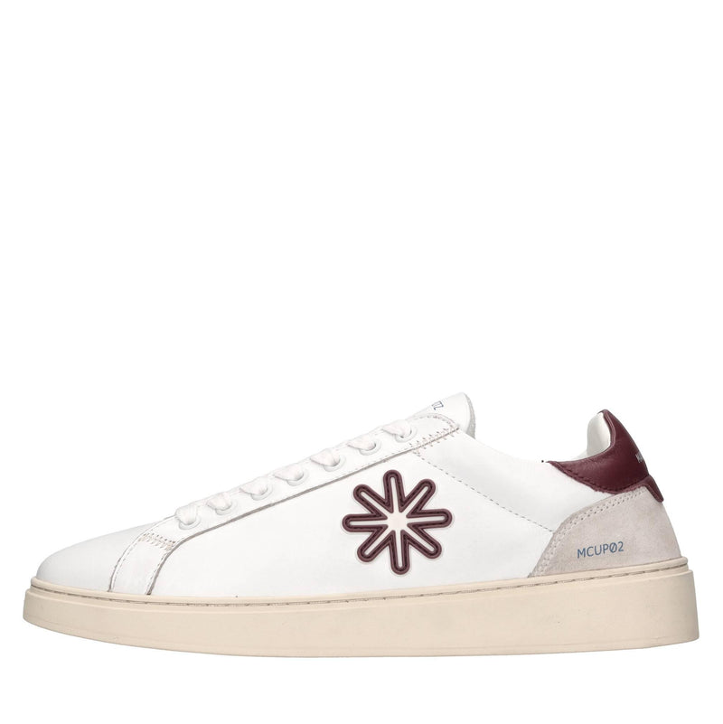 Sneakers in pelle e tessuto 