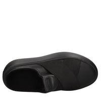 Mules in ecopelle e tessuto elasticizzato 