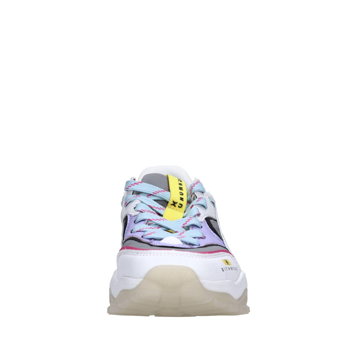 Sneakers in pelle e tessuto 
