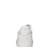 Sneakers in pelle e tessuto 