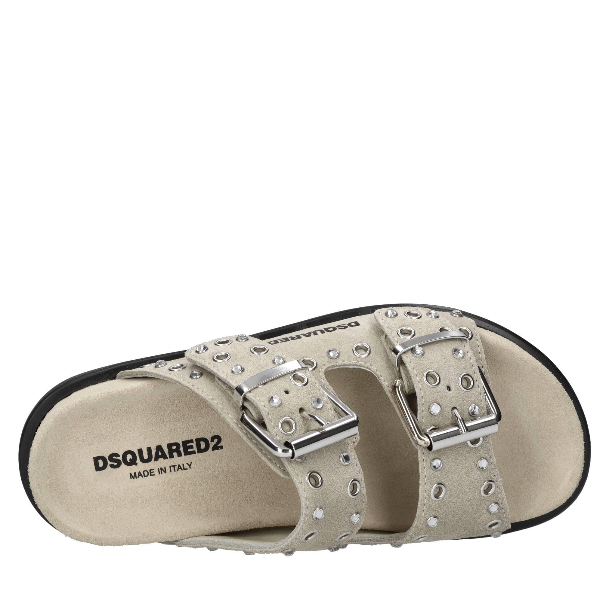 Mules in camoscio e strass 