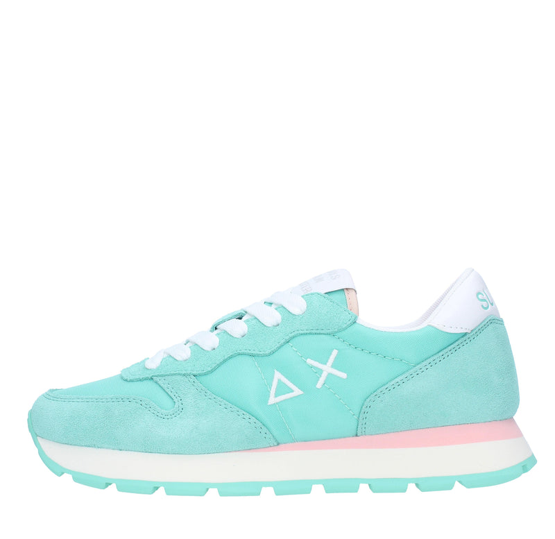 Sneakers in camoscio pelle e tessuto 