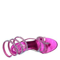 Sandali Morgana in camoscio,raso e strass 