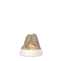 Sneakers in pelle e tessuto 