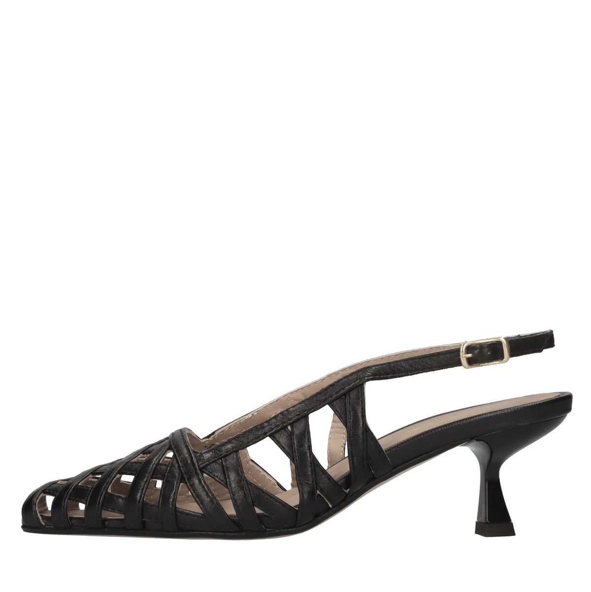 Décolleté slingback in pelle 