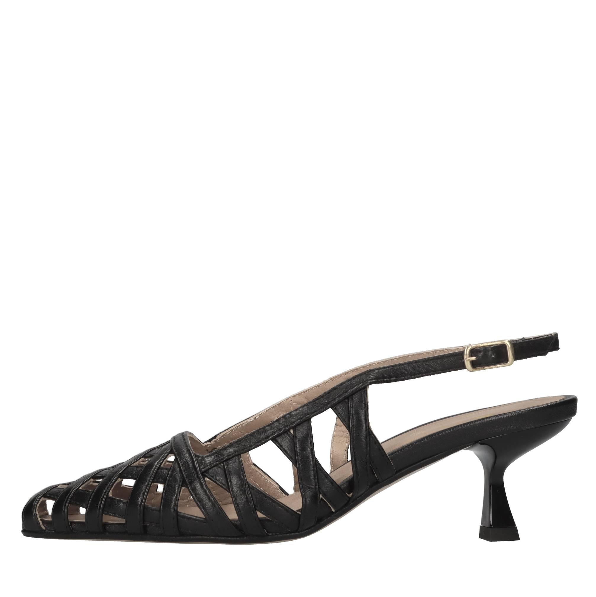 Décolleté slingback in pelle 