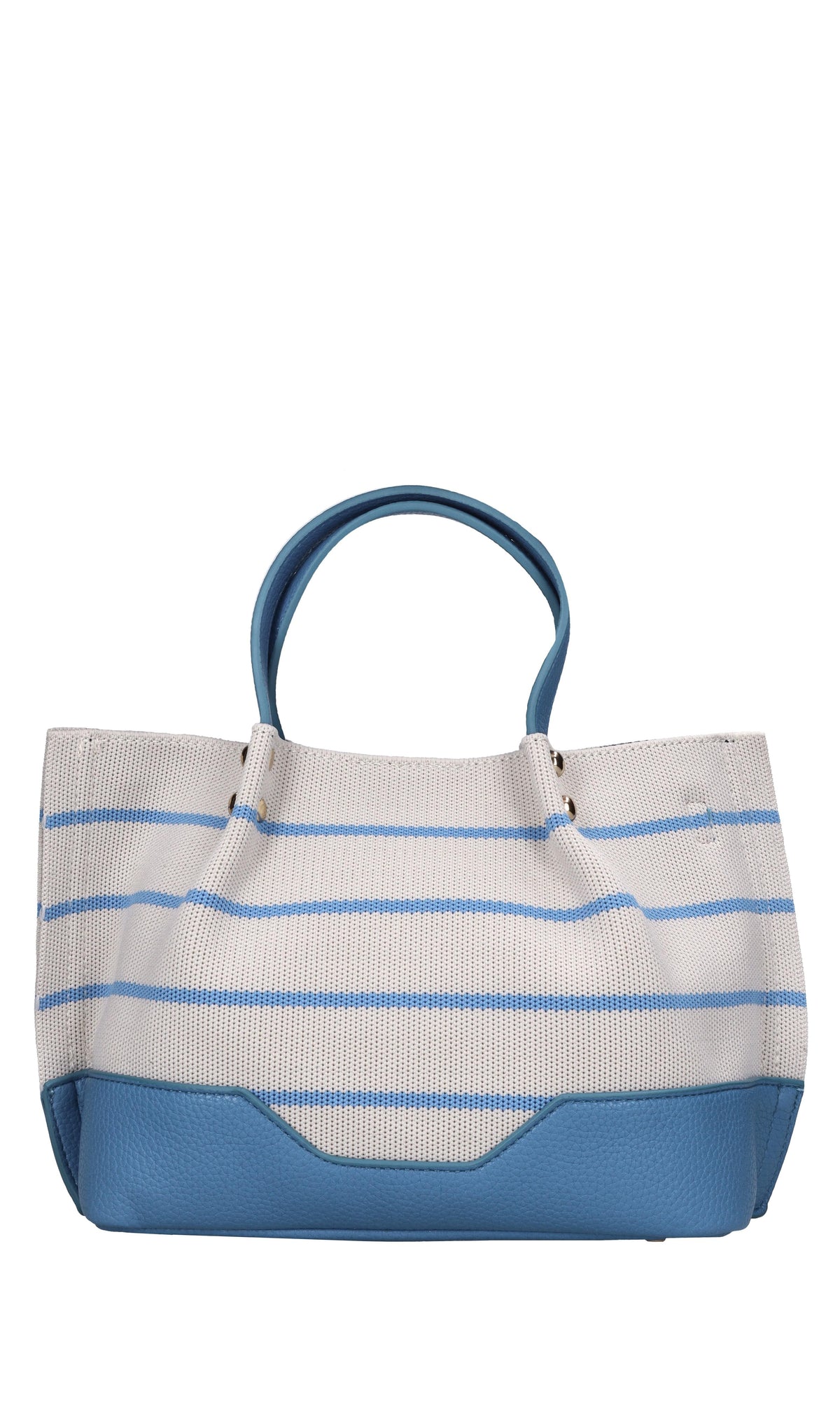 Borsa Stripes in tessuto ed ecopelle 