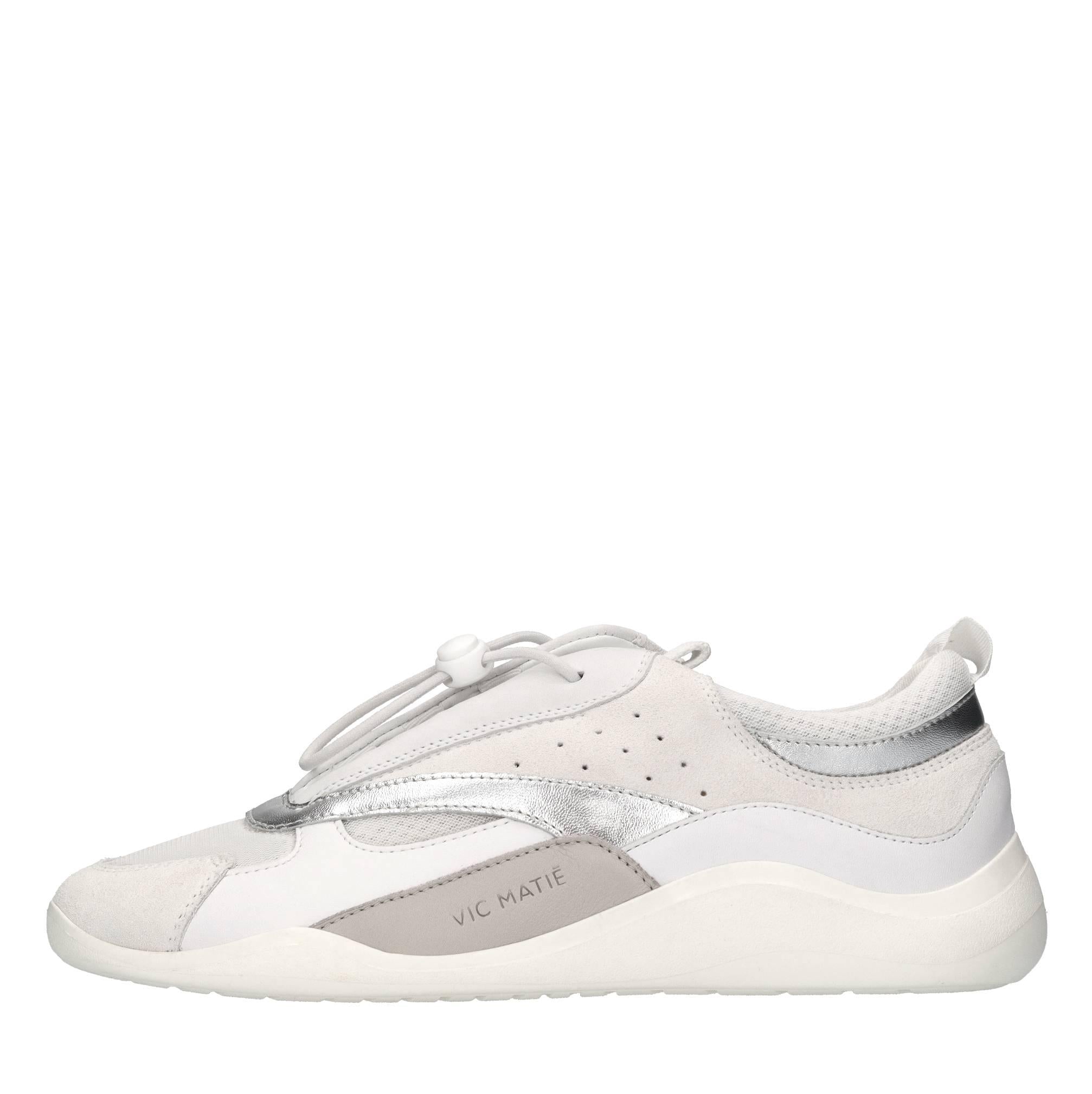 Sneakers in pelle e tessuto 