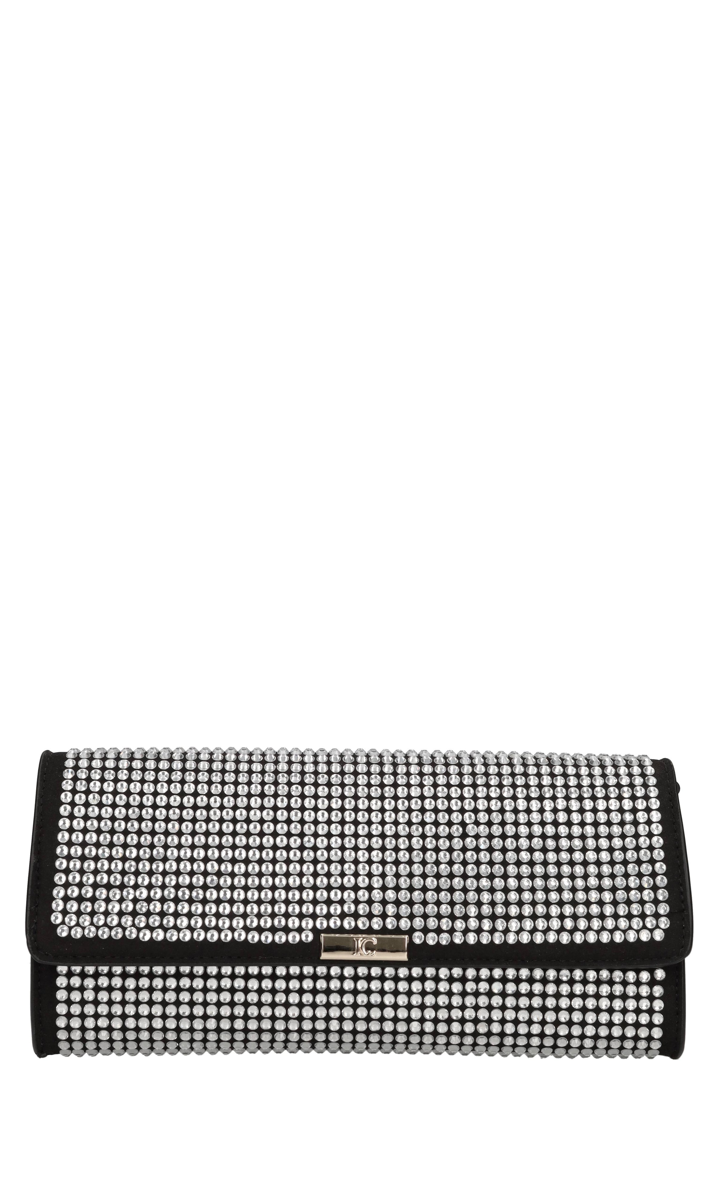 Borsa Night Ed. in ecopelle, ecocamoscio e strass 