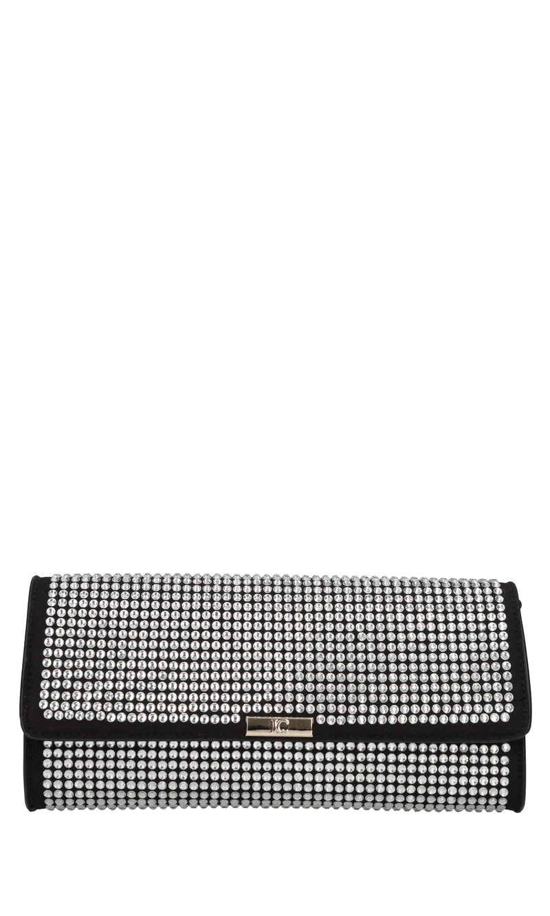 Borsa Night Ed. in ecopelle, ecocamoscio e strass 