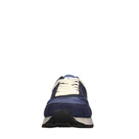 Sneakers in camoscio e tessuto 