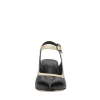 Décolleté slingback in pelle 